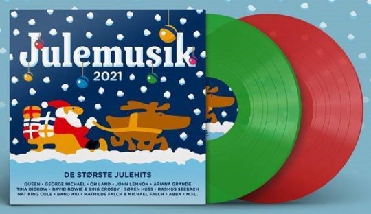 JULEMUSIK 2021 - De største Julehits - 2LP - Farvet Vinyl